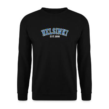 Helsinki Est. 2006 - Unisex Pullover - Schwarz - Vorne - Alina (178cm) & Michal (187cm)