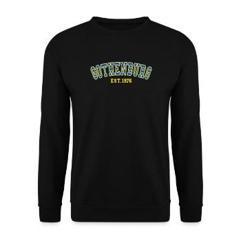 Göteborg gegründet 1976 - Unisex Pullover - Schwarz - Vorne - Alina (178cm) & Michal (187cm)