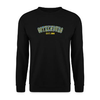Göteborg gegründet 1966 - Unisex Pullover - Schwarz - Vorne - Alina (178cm) & Michal (187cm)