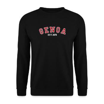 Genoa Est. 1976 - Unisex Sweatshirt - black - Front - Alina (178cm) & Michal (187cm)