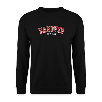 Hannover gegründet 1966 - Unisex Pullover - Schwarz - Vorne - Alina (178cm) & Michal (187cm)