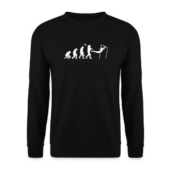 Gymnastics Heartbeat Pulse Silhouette Art - Unisex Sweatshirt - black - Front - Alina (178cm) & Michal (187cm)