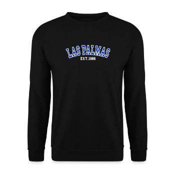 Las Palmas gegründet 1986 - Unisex Pullover - Schwarz - Vorne - Alina (178cm) & Michal (187cm)