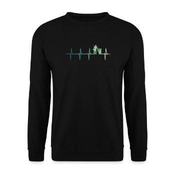 Beekeeper Beekeeper's heartbeat - Unisex Sweatshirt - black - Front - Alina (178cm) & Michal (187cm)