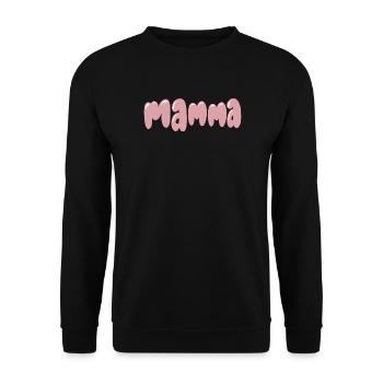 Skulkulissige Mama Verspielter Stil Pink - Unisex Pullover - Schwarz - Vorne - Alina (178cm) & Michal (187cm)