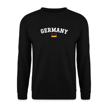 Drapeau allemand Design anglais blanc - Sweat-shirt Unisexe - noir - Devant - Alina (178cm) & Michal (187cm)