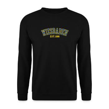 Wiesbaden Est. 1996 - Unisex Sweatshirt - black - Front - Alina (178cm) & Michal (187cm)