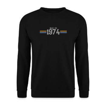 Best Of 1974 Funny Gift T-Shirt - Unisex Sweatshirt - black - Front - Alina (178cm) & Michal (187cm)