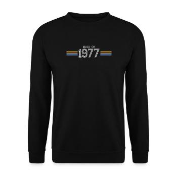Best Of 1977 Funny Gift T-Shirt - Unisex Sweatshirt - black - Front - Alina (178cm) & Michal (187cm)