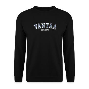 Vantaa gegründet 1976 - Unisex Pullover - Schwarz - Vorne - Alina (178cm) & Michal (187cm)