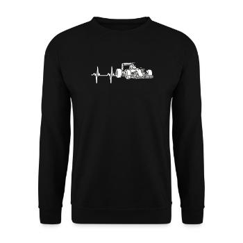 Courses de voitures de formule, battement de cœur, battement de cœur de formule - Sweat-shirt Unisexe - noir - Devant - Alina (178cm) & Michal (187cm)