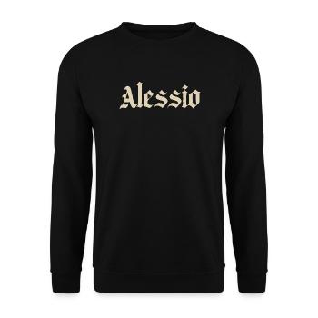 Alessio Gothic Vintage Logo - Unisex Sweatshirt - black - Front - Alina (178cm) & Michal (187cm)