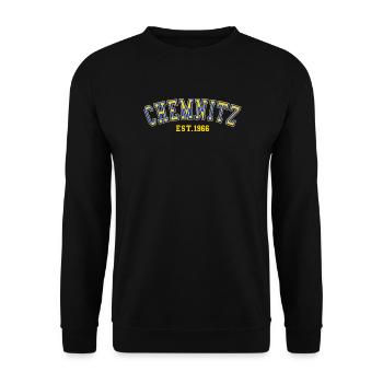 Chemnitz Est. 1966 - Unisex Sweatshirt - black - Front - Alina (178cm) & Michal (187cm)