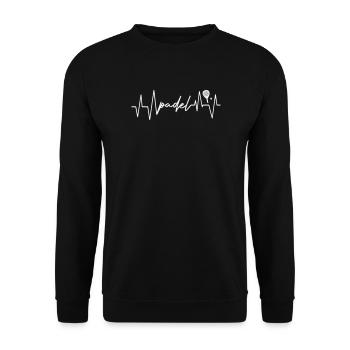 Heart_Beat_Padel - Unisex Pullover - Schwarz - Vorne - Alina (178cm) & Michal (187cm)