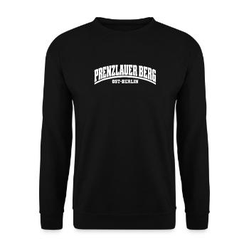 Prenzlauer Berg - Ost-Berlin - Bezirk Deutschland - Unisex Pullover - Schwarz - Vorne - Alina (178cm) & Michal (187cm)