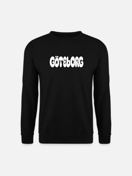 Göteborg Göteborg Retro Groovy Tippfehler Weiß - Unisex Pullover - Schwarz