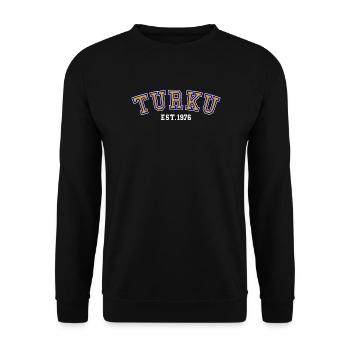 Turku gegründet 1976 – Geburtstag - Unisex Pullover - Schwarz - Vorne - Alina (178cm) & Michal (187cm)