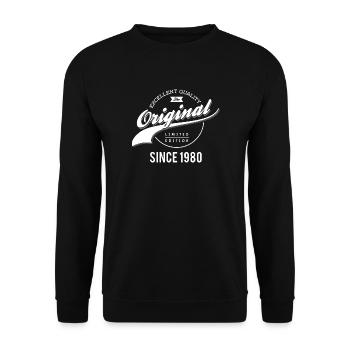 Original 1980 - Unisex Pullover - Schwarz - Vorne - Alina (178cm) & Michal (187cm)