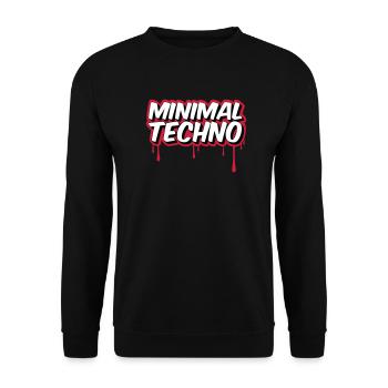 MINIMAL TECHNO - Unisex Sweatshirt - black - Front - Alina (178cm) & Michal (187cm)