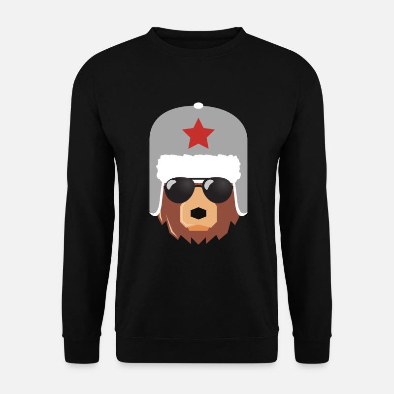 Orso russo, Russia, Putin, - Felpa unisex - nero