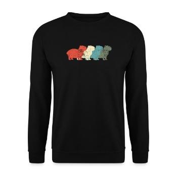 Capybara Rétro Vintage - Sweat-shirt Unisexe - noir - Devant - Alina (178cm) & Michal (187cm)