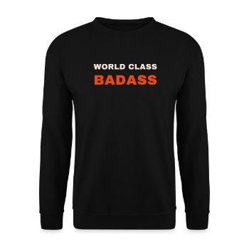 World Class Badass Tee - Unisex Sweatshirt - black - Front - Alina (178cm) & Michal (187cm)
