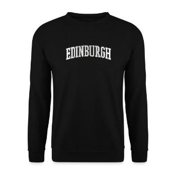 Edinburgh Varsity Bow Font - Unisex Sweatshirt - black - Front - Alina (178cm) & Michal (187cm)