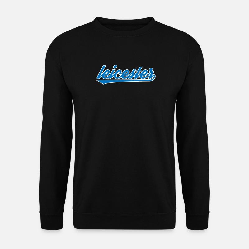 Leicester Blue Script Design - Unisex Sweatshirt - black