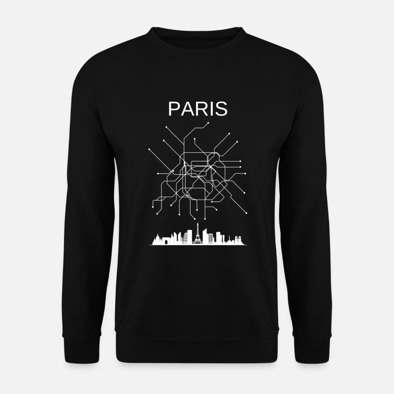 Paris Stadt - Unisex Pullover - Schwarz
