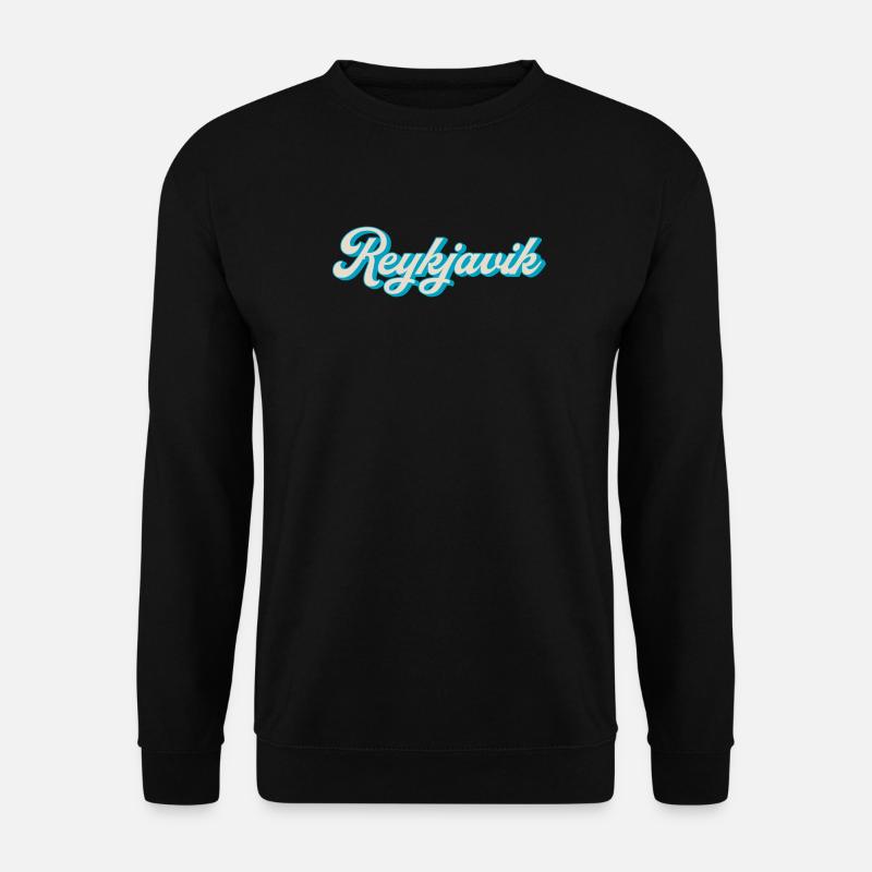 Reykjavik Neon Script - Unisex Pullover - Schwarz