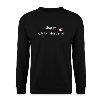 Ch'til ibataire shirt pour célibataire v2 - Sweat-shirt Unisexe - noir - Devant - Alina (178cm) & Michal (187cm)