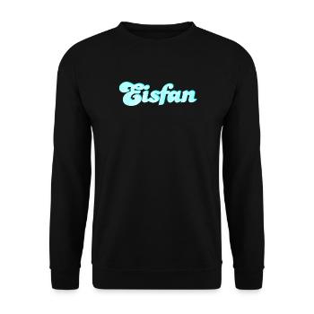 Eis Fan Eiscreme süß Sommer Eiskrem Handschrift - Unisex Pullover - Schwarz - Vorne - Alina (178cm) & Michal (187cm)