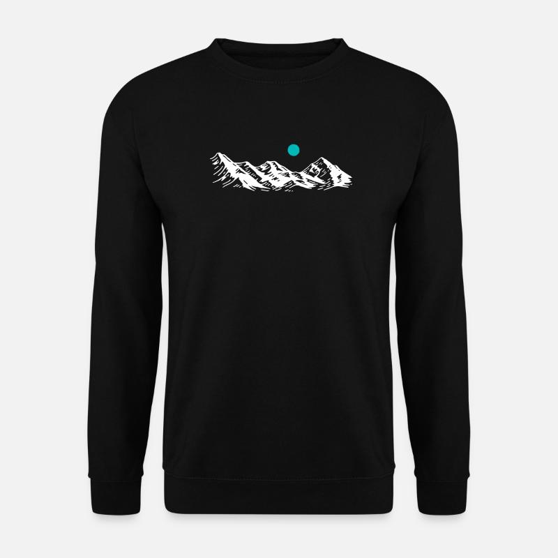 Schneegipfel Horizon Bergsilhouette - Unisex Pullover - Schwarz