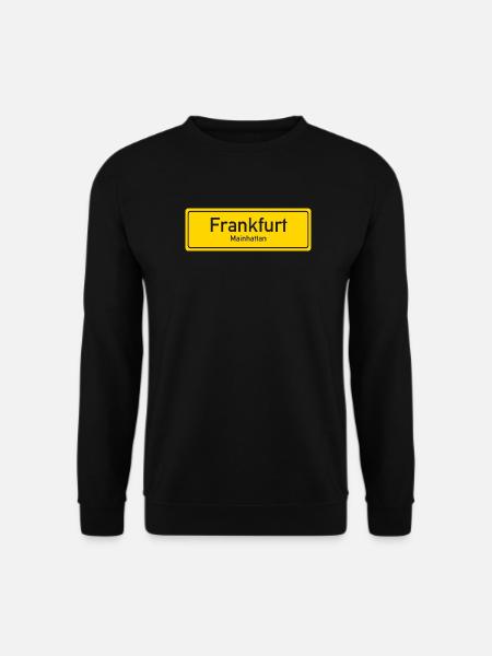 Frankfurter Ortsschild Deutschland - Unisex Pullover - Schwarz