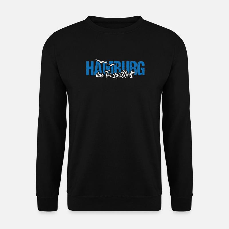 Hamburg das Tor zur Welt - Unisex Pullover - Schwarz