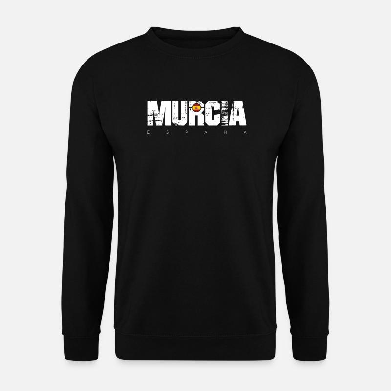 Murcia Spain Distressed Text - Unisex Sweatshirt - black
