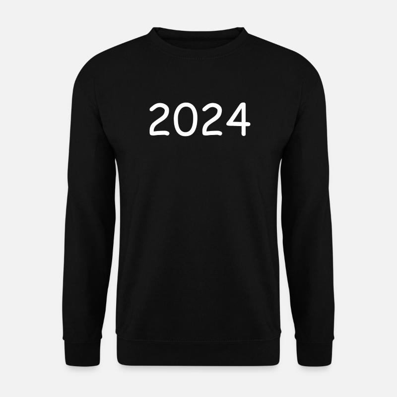 2024 année blanc - Sweat-shirt Unisexe - noir