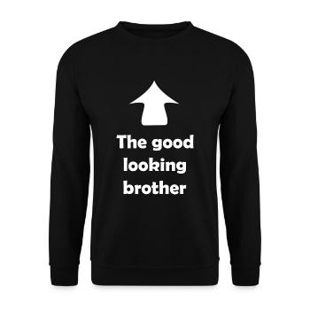 The handsome brother - Unisex Sweatshirt - black - Front - Alina (178cm) & Michal (187cm)