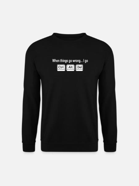 Programmierer Tastenkombination Nerd Humor - Unisex Pullover - Schwarz