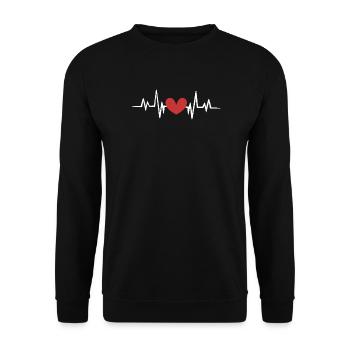 Battement - Sweat-shirt Unisexe - noir - Devant - Alina (178cm) & Michal (187cm)