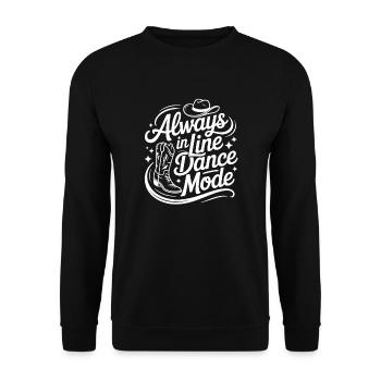 Toujours en mode danse en ligne Conception de danse linéaire - Sweat-shirt Unisexe - noir - Devant - Alina (178cm) & Michal (187cm)
