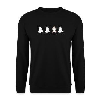 Practical instructors, the unicorns in nursing - Unisex Sweatshirt - black - Front - Alina (178cm) & Michal (187cm)