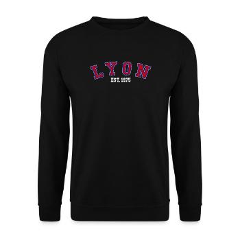 Lyon Est. 1975 - Unisex Pullover - Schwarz - Vorne - Alina (178cm) & Michal (187cm)