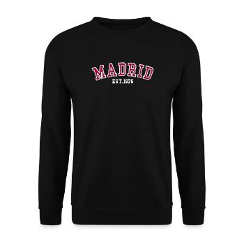 Madrid Est. 1976 - Unisex Sweatshirt - black - Front - Alina (178cm) & Michal (187cm)