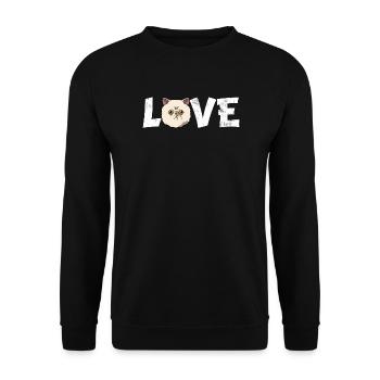 ECG de battement de cœur en bateau Drôle de vie sur le lac à la voile - Sweat-shirt Unisexe - noir - Devant - Alina (178cm) & Michal (187cm)