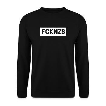 FCK NZS - Unisex Pullover - Schwarz - Vorne - Alina (178cm) & Michal (187cm)