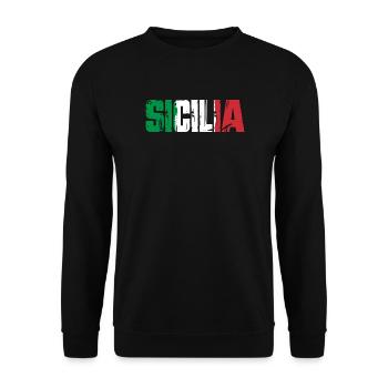 Sicile, Italie, île de Sicile - Sweat-shirt Unisexe - noir - Devant - Alina (178cm) & Michal (187cm)