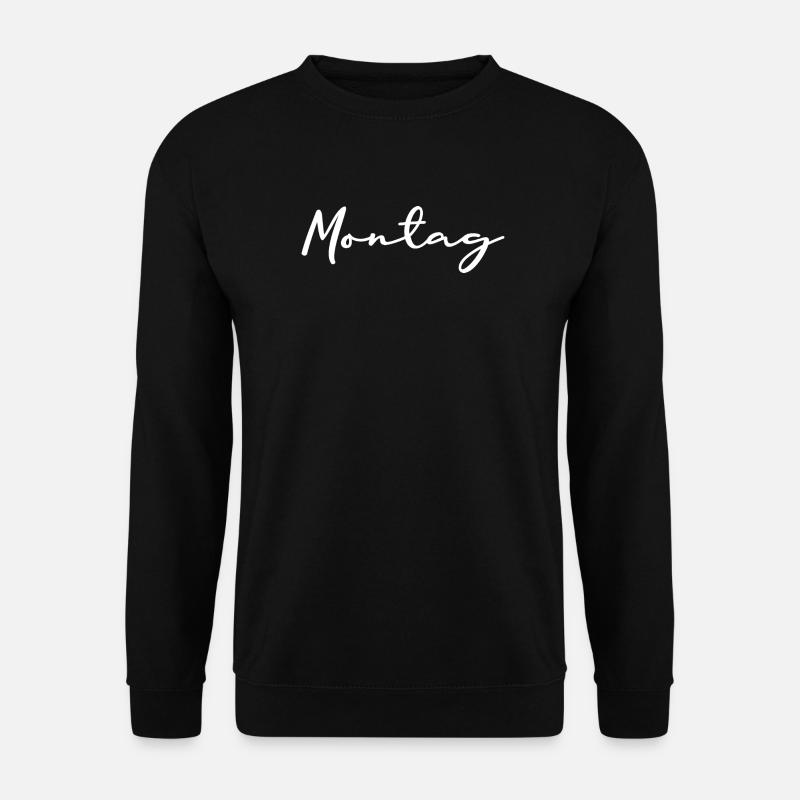 Lettres blanches du lundi - Sweat-shirt Unisexe - noir