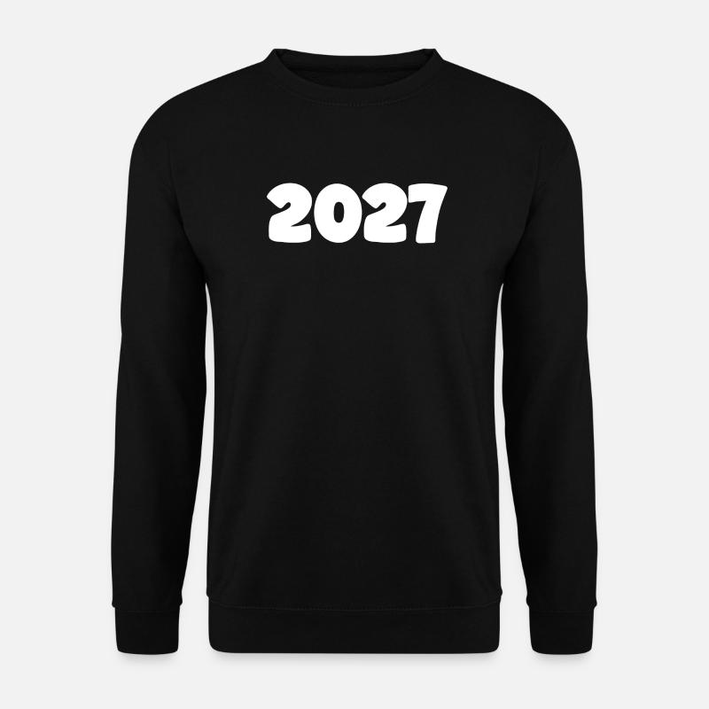 2027 white - Unisex Sweatshirt - black
