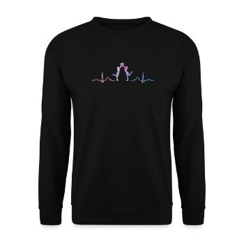 Cheerpom pom girls Mom Cheerleading - Sweat-shirt Unisexe - noir - Devant - Alina (178cm) & Michal (187cm)